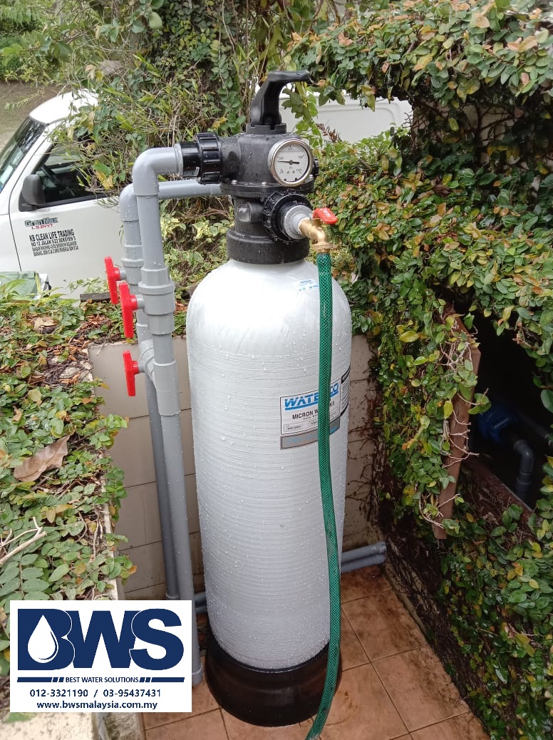 Waterco w300 outdoor sand filter with bypass installation